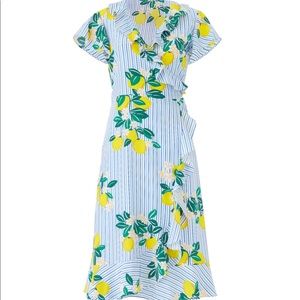 Incredibly Flattering Lemon Blossom Wrap Dress
